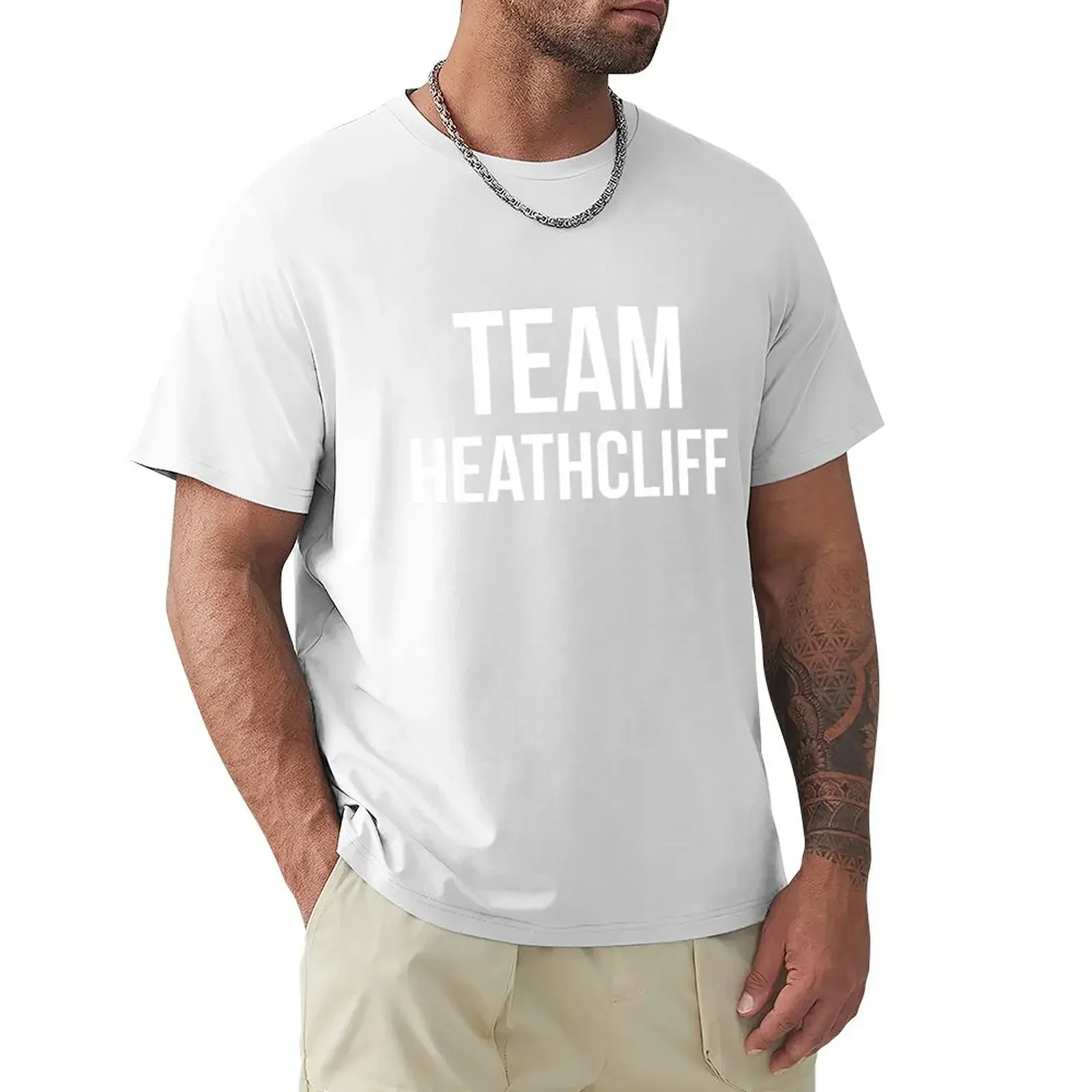 Team Heathcliff Emily Bronte Wuthering Heights Tshirt aesthetic short sleeves pure cottonstreetwear 2024 spring and fall t shirt