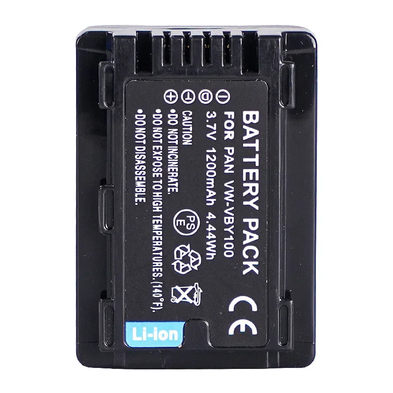 Para batería de repuesto VW-VBY100 1200mAH Compatible con cámara segura Panasonic AG-DVX200 AG-UX180 HC-X2000