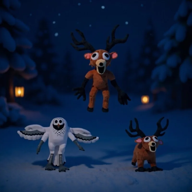 

99Nights Horror Game Plush Toy Reindeer Stuffed Animal Doll Cute Soft Cuddly Plushie Official Game Merchandise Gift for Fans