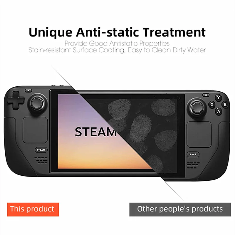 DISOUR Tempered Glass for Steam Deck Game Console 9H Film for Steam Deck Screen Accessories Anti-Scratch Glass Protective Film