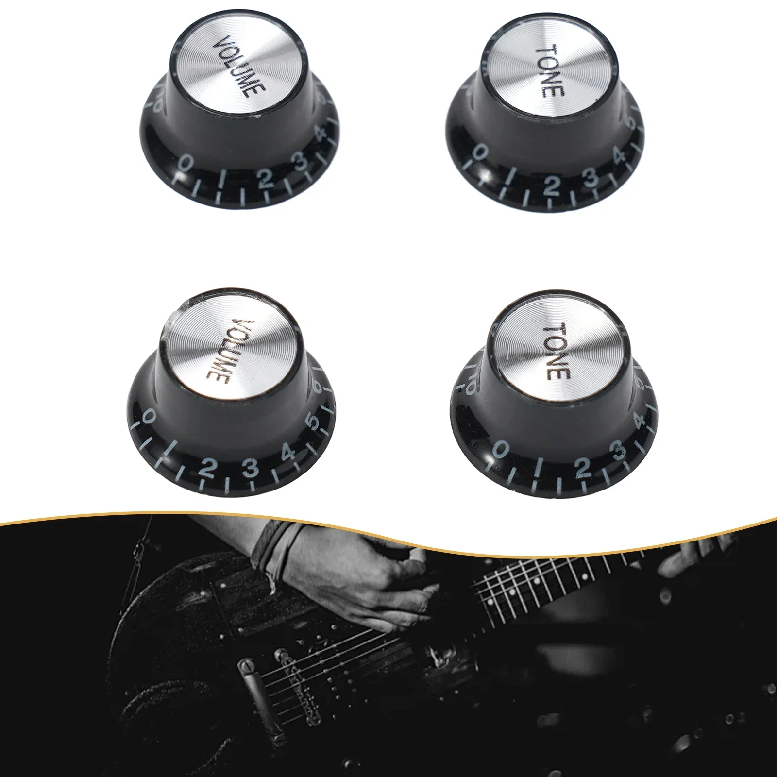 

Guitar Knobs Music 6mm Accessories For LP SG Electric Guitar Replacement Speed Control Knobs Top Hat Practical