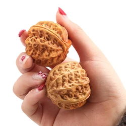 Walnut Massage Ball for Yoga Meditation Fitness Handball Hand Finger Exercise Muscle Stress Relief Relaxation Therapy 1Pc