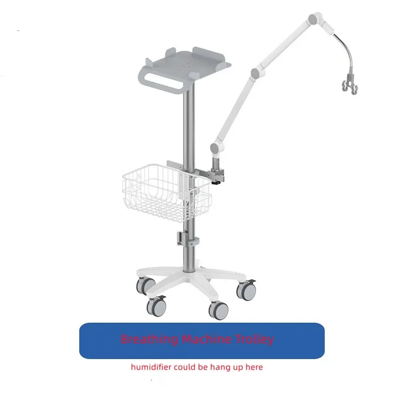 Hospital Abs Breathing Machine Cart Laptop Cart Patientor Monitor Trolley Cart Ecg Trolley Stand