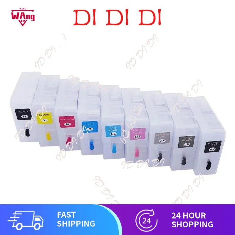

9Color/Set 80ml T58 Refillable Ink Cartridge No Chip for Epson Stylus Pro 3800 3880 3850 3800C Printer DD