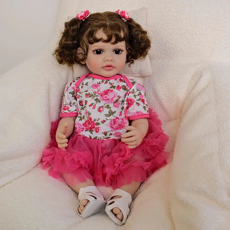 22 pouces corps complet Betty Silicone bébé poupée Reborn enfant en bas âge fille peau 3D avec veines visibles poupée d'art à collectionner muñecas bebes nina