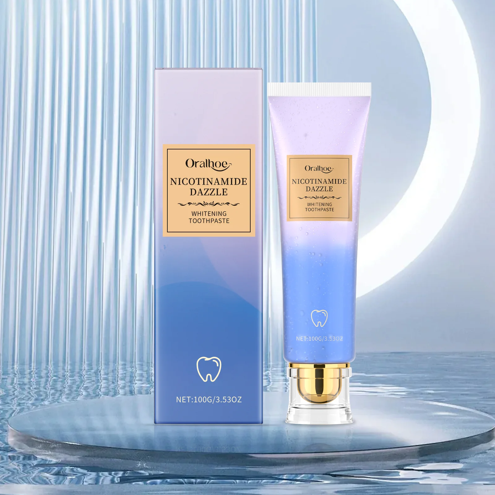 

Niacinamide Whitening Toothpaste Intensive Whiten Teeth Protect Tooth Enamel Fresh Breath Fluoride-Free Stain Removal Oral Care