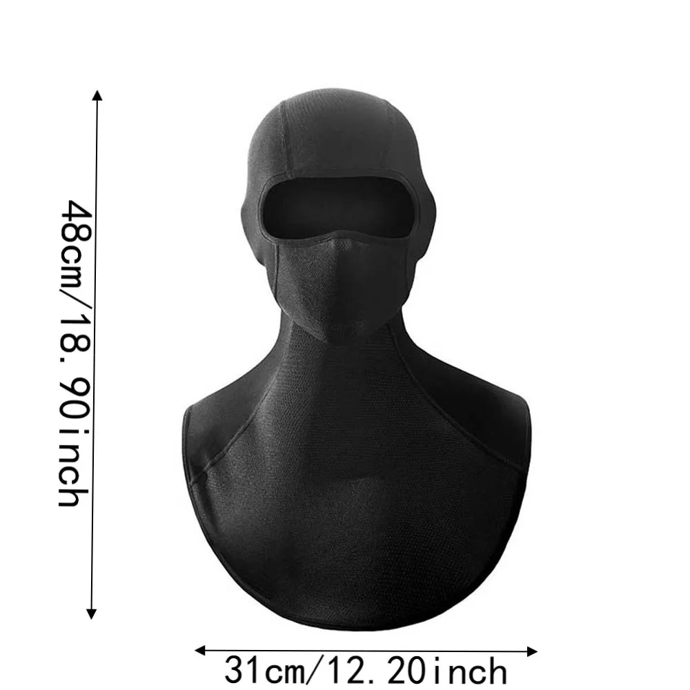 Winter-Balaclava-Maske mit warmem Futter, aus dickem Stoff, mit verlängertem Kragen, als Fahrradhelm-Innenfutter, staubdicht, atmungsaktiv – Detail 1