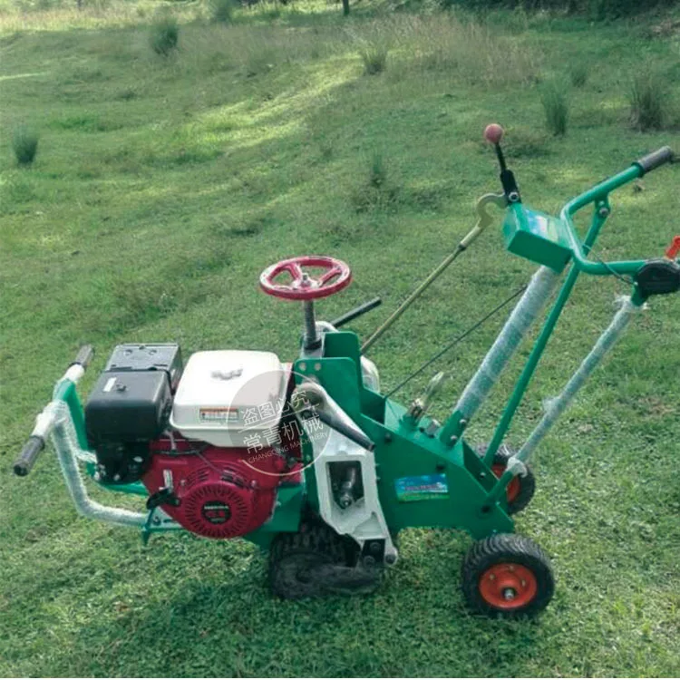 Hand-held lawn transplant machine price, self-propelled turf drafting machine, full turf machine manufacturer