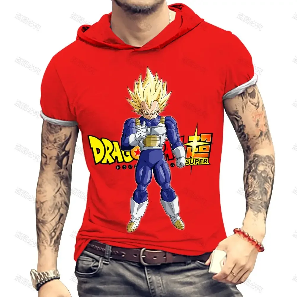 

Men's Hooded T-Shirt Anime Dragon Ball Z High Quality Goku Essentials T-shirts Fashion Vegeta 2022 Harajuku Style New Tops Y2k