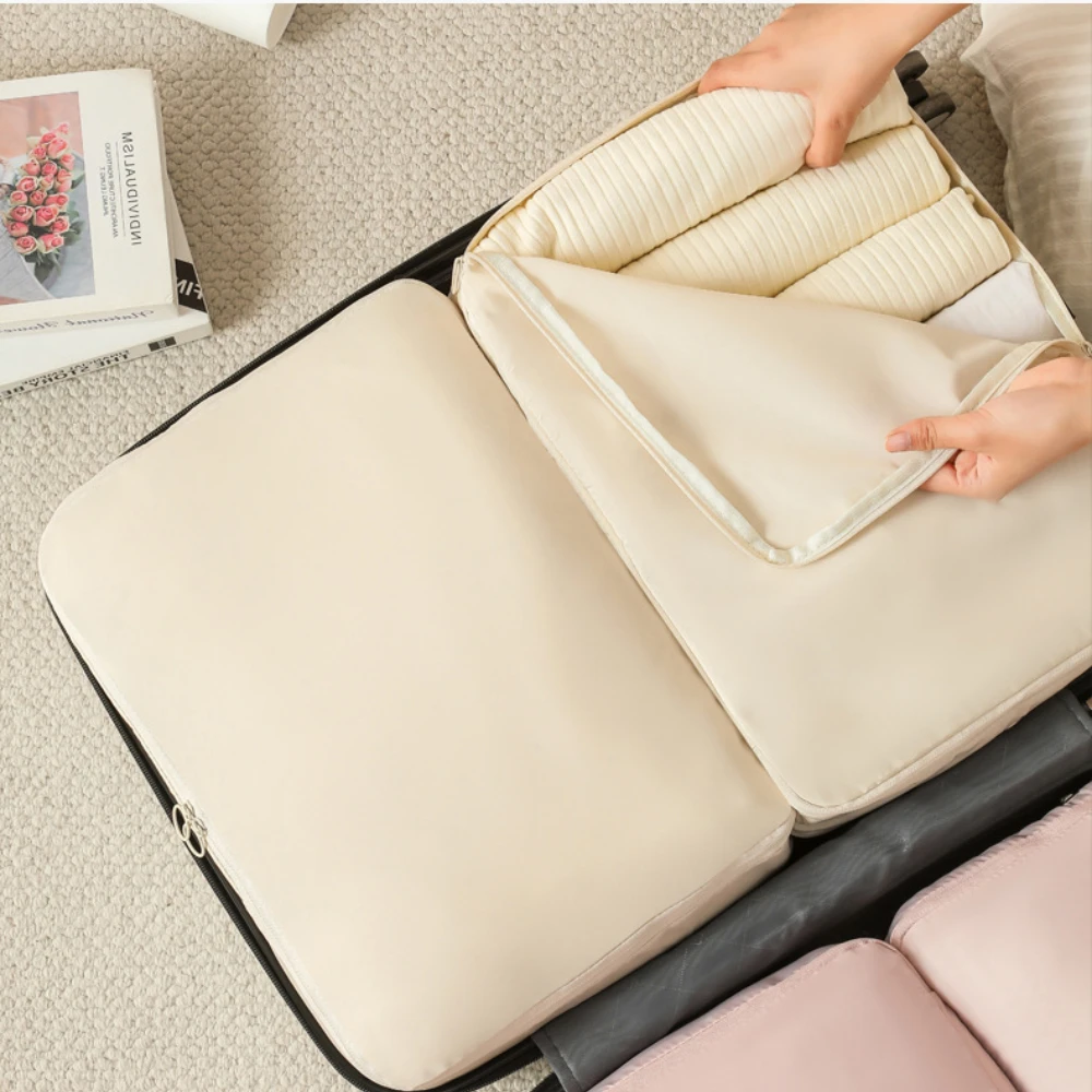 Compression Packing Cube Bag Tote Bag Travel Essentials Remote Control Organizer Portable Luggage Clothing Storage Bag