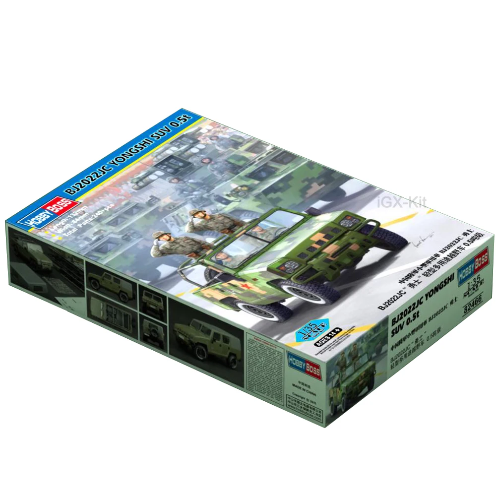

Hobbyboss 82466 1/35 Scale BJ2022JC YongShi SUV 0.5t Multi Purpose Off Road Vehicle Hobby Craft Toy Plastic Model Building Kit