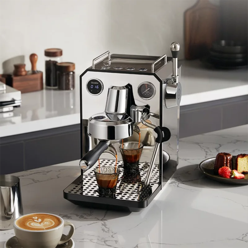 20Bar Italian Espresso Coffee Maker Machine Coffee Grinder Cappuccino Milk Frother Semi-automatic Espresso Machine