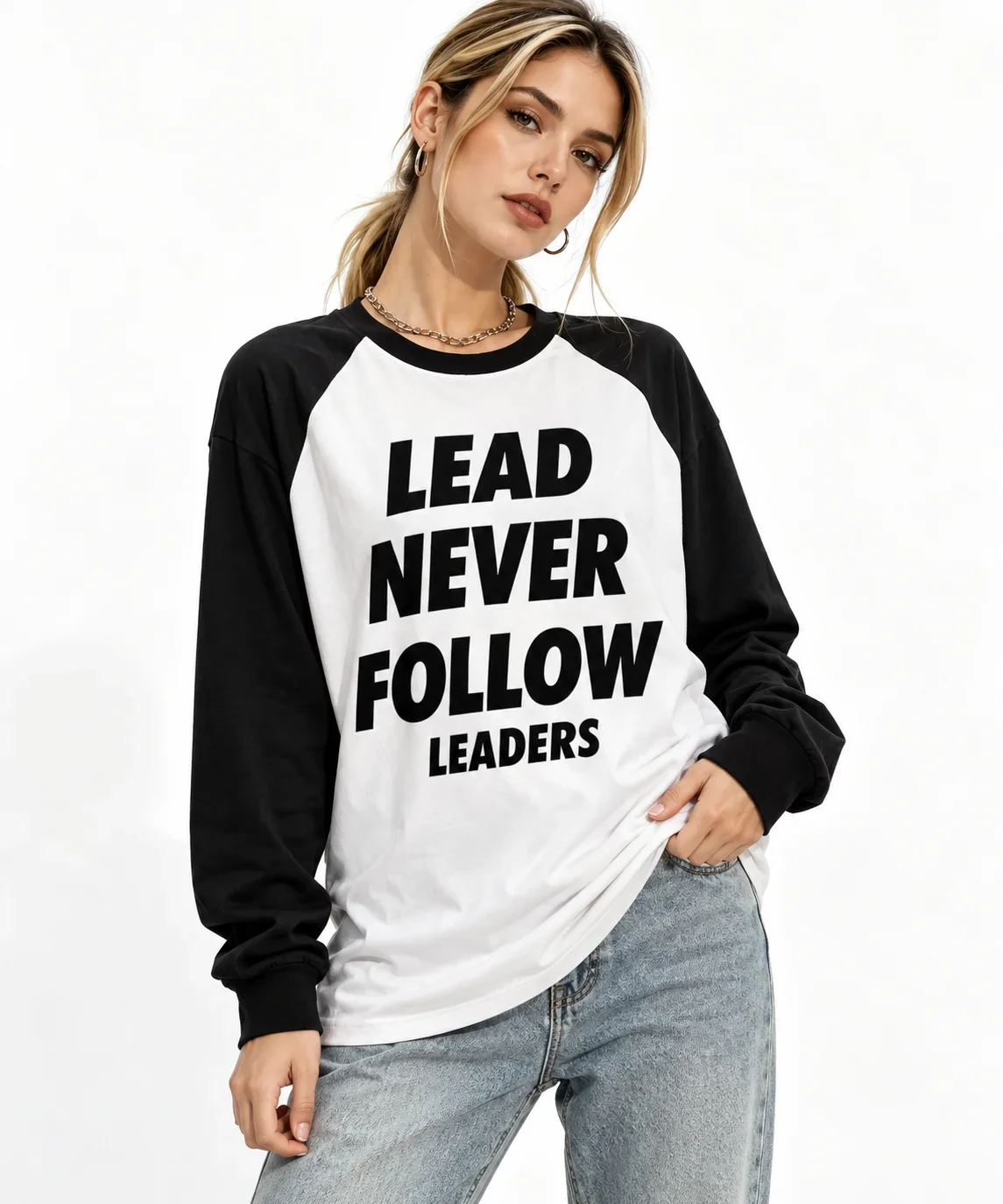 New Bomberman Style-pattern 3D Printed Fashionable Loose-fitting Long-sleeved Casual Round-neck Shirt for Both Men and Women