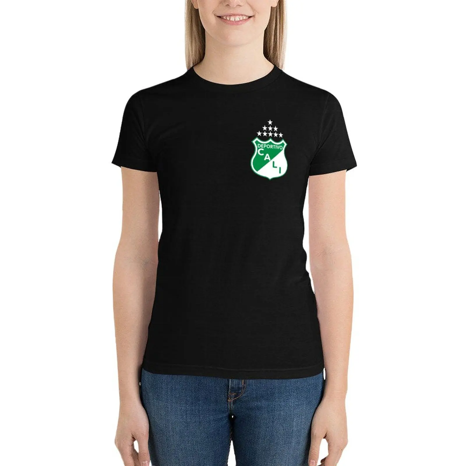 DEPORTIVO CALI t-shirt hipisowskie ubrania letni top grafika koreańska moda t-shirty dla kobiet luźny krój