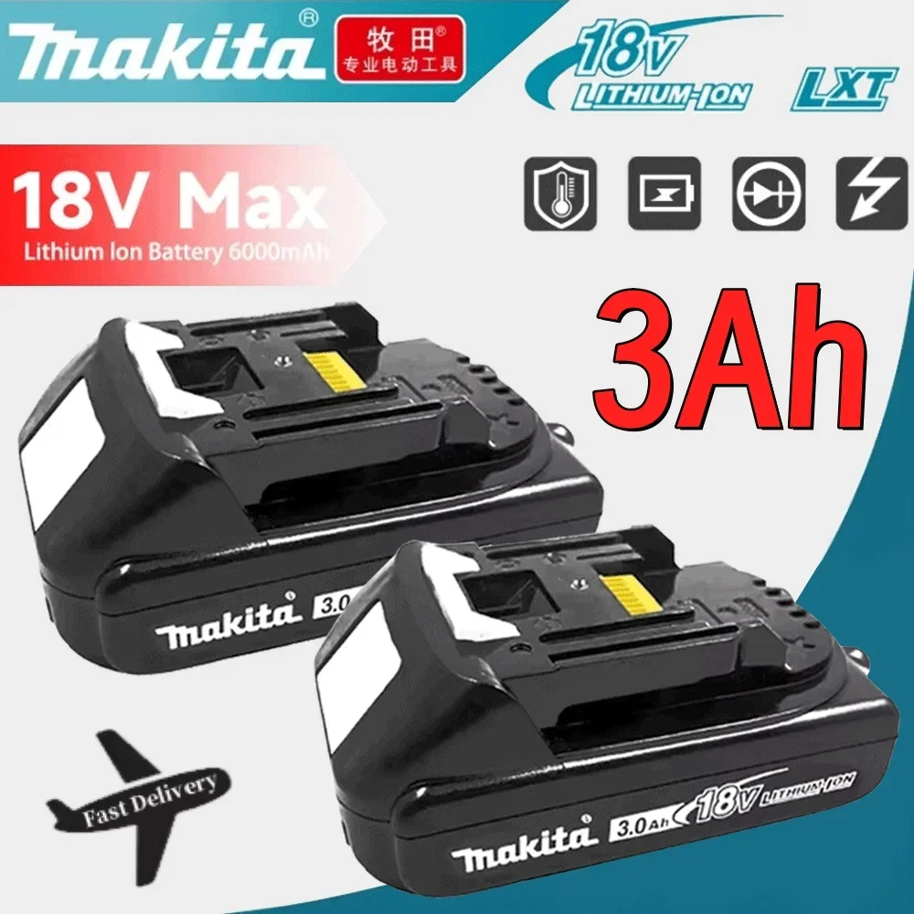 

2025 18V 3.0Ah Makita Original With LED li-ion replacement LXT BL1860B BL1860 BL1850 Makita Rechargeable Power Tool Battery 3ah