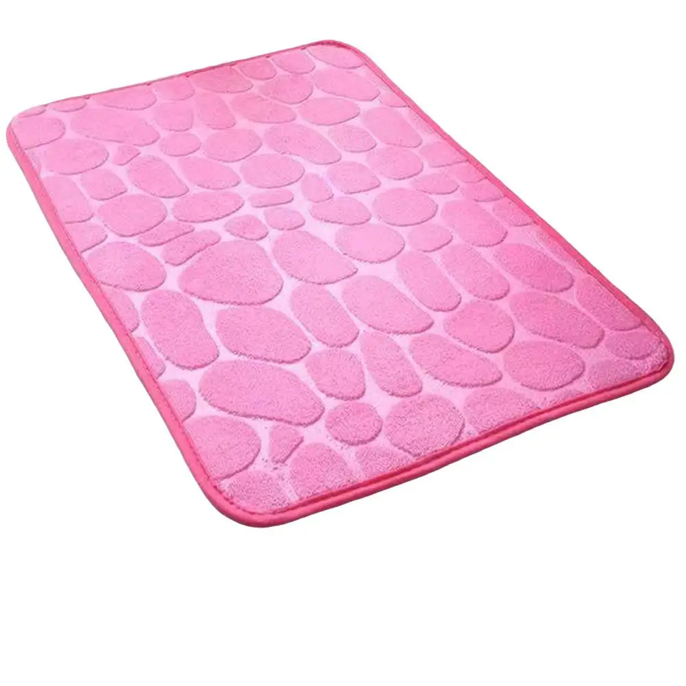 1pcs Foot Mat Anti-Slip Cobblestone Floor Mat For Household Bathroom Absorbs Water Reduces Slips And Falls O8W2