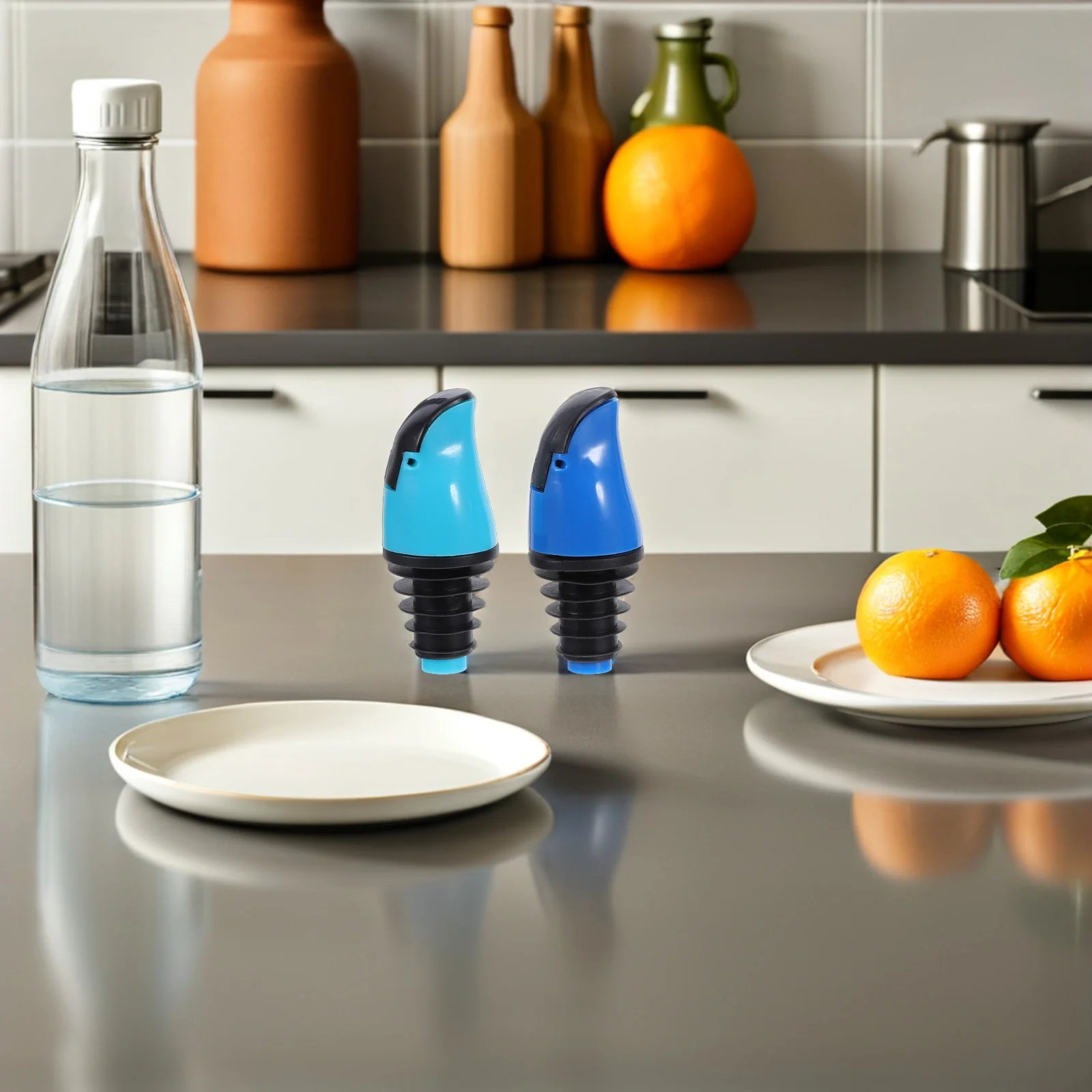 

4pcs Automatic Open Close Bottle Pour Spout 16-28Mm Leakproof Drizzle Spout For Olive Oil Vinegar Soy Sauce Wine Kitchen Pourer