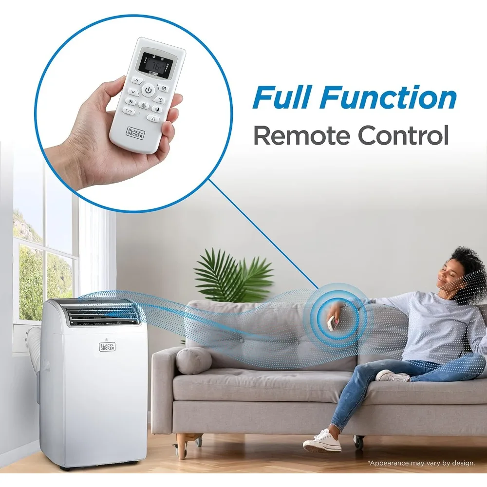 

Air Conditioner, 14,000 BTU Air Conditioner Portable for Room up to 700 Sq. Ft. with Remote Control, White