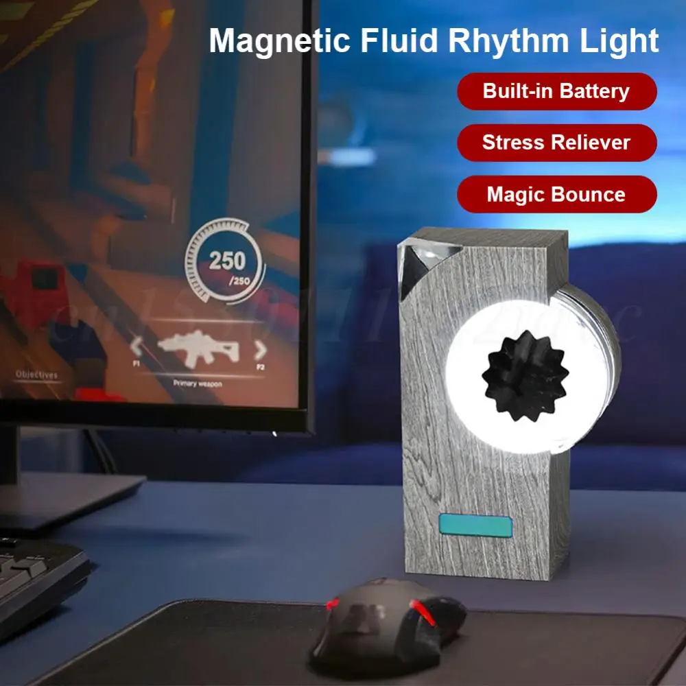 

Dancing Ferrofluid Music Rhythm Lamp Magnetic Fluid Pickup Ferrofluid Display Lamp Ferrofluid Speaker Sound Partner Toy Gift