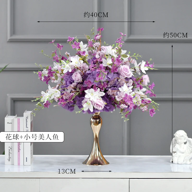 

Hotel restaurant wedding main table flower banquet table flower simulation KTV birthday box tabletop ornament