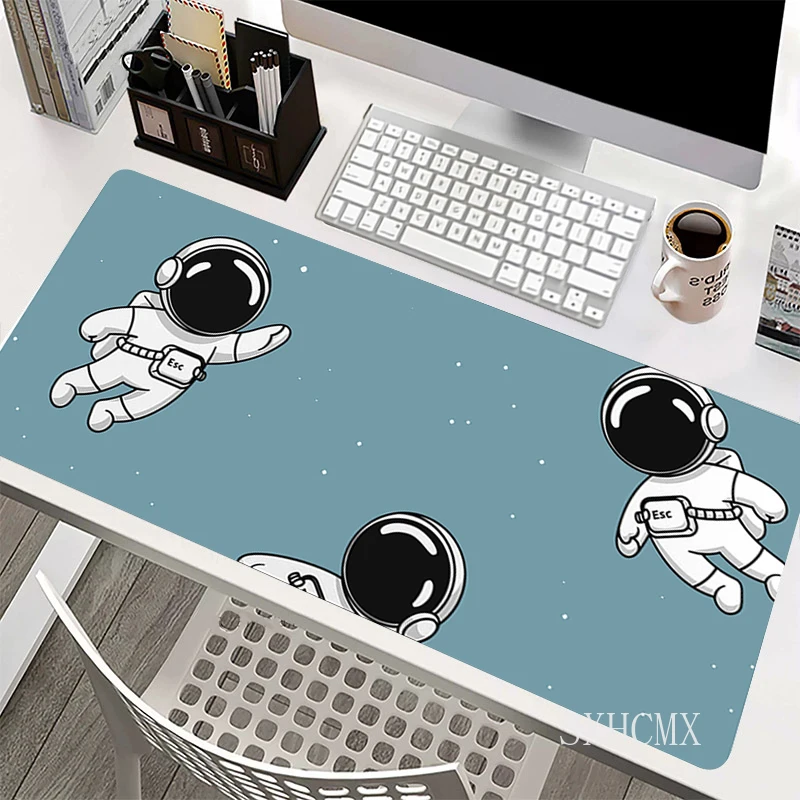 Space Large Mouse Pad Keycadets Gravity Deskmat Cute Astronauta Anime Carpet Mousepad Pink Gaming Accessories Deskpad Rubber Mat