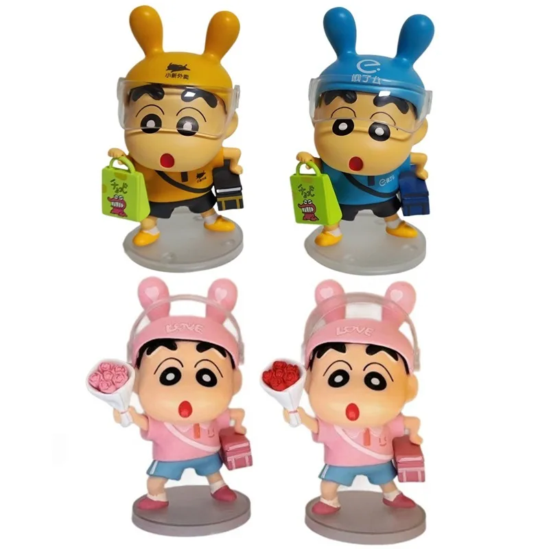 Neue Anime-Figur Crayon Shin-Chan Q-Version Nohara Shinnosuke Crayon Shin Chan Ornamente GK Figur Statue PVC-Modell Geschenk