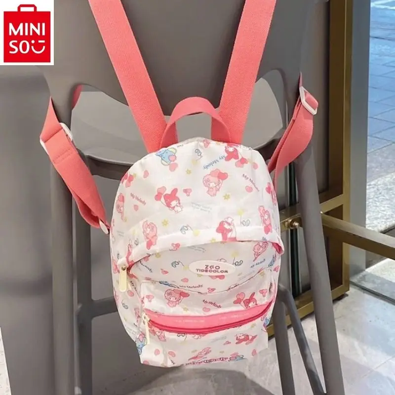 Модный новый мультяшный рюкзак MINISO 2024 для женщин, милый, свежий, универсальный, вместительный рюкзак для хранения