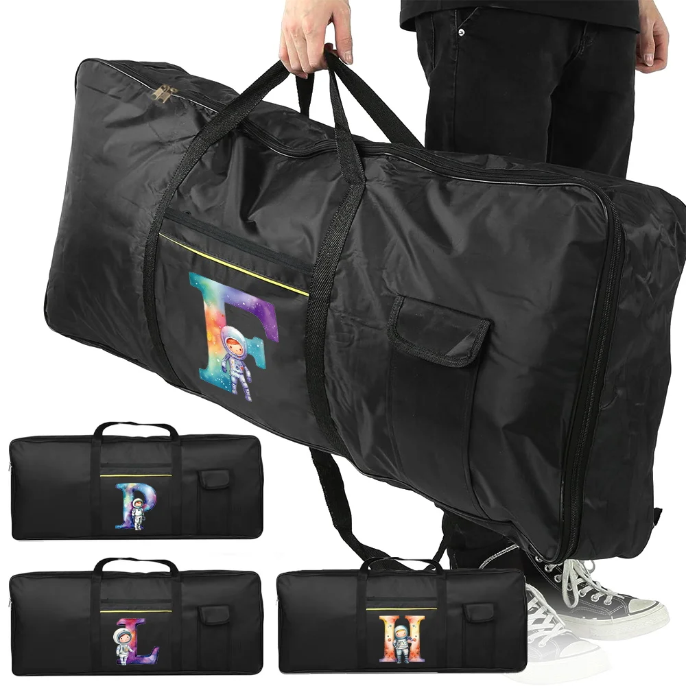 

61 Keys Electronic Keyboard Bag Large Capacity Waterproof Organize Case Nylon Material Package HandBags Astronaut Letter Series