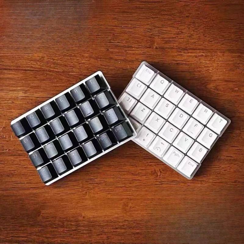 

DS24 Wired Keyboard Inline One Handed Hot Swappable Customized RGB Mini Ergonomic Mechanical Keyboard Office Accessories Gift