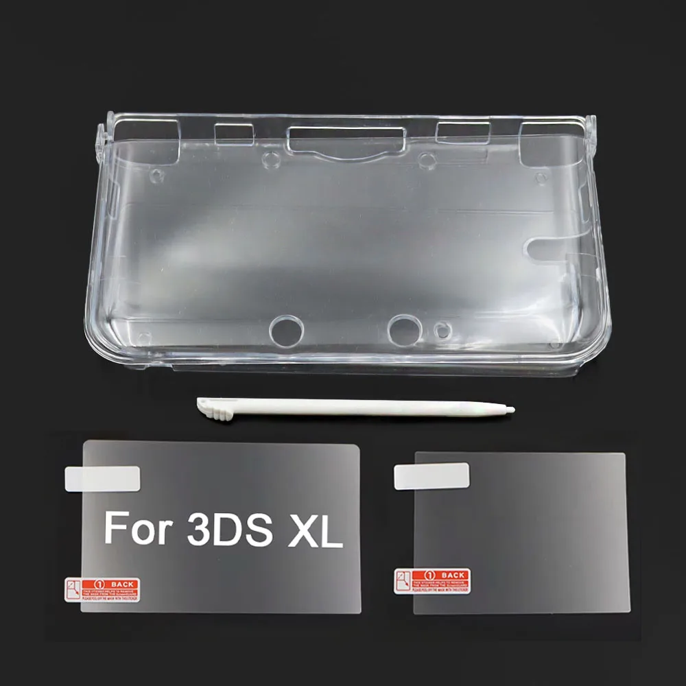 Für 3DS XL/LL geteilte transparente Schutzhülle, Kunststoff-Schutzfolie, Kunststoff-/dehnbarer Metall-Touchpen – Detail 2