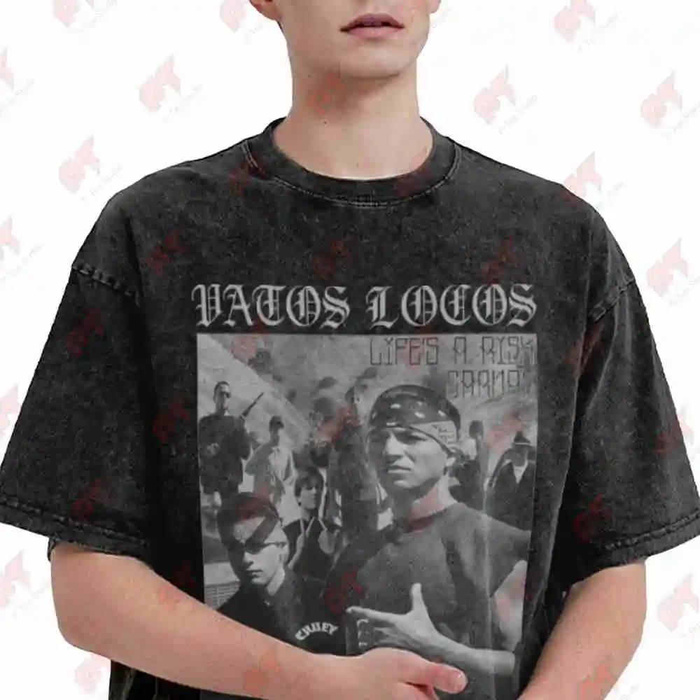 Vatos Locos Forever Vintage Washed Tee Pure Cotton T-Shirt
