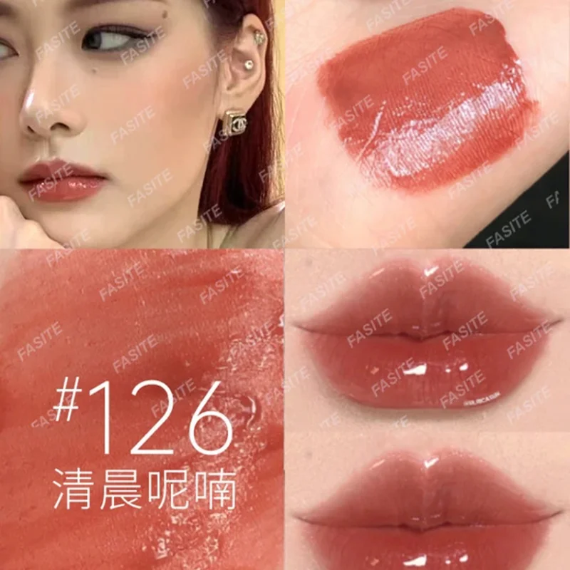 Double Head lip oil Lip Glaze rossetti Non sbiaditi trucco Gloss Milk Tea Bean Paste trasparente Maquillajes Para Mujer