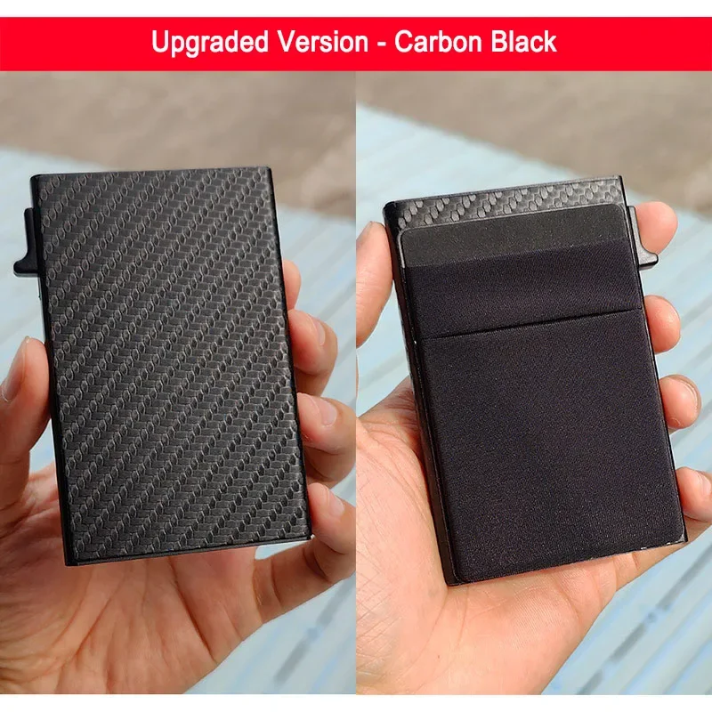 Minimalist Rfid Business Credit Card Holder Case for Men Thin Slim Mini Luxury Metal Bank ID Cardholer Case Wallet for Men