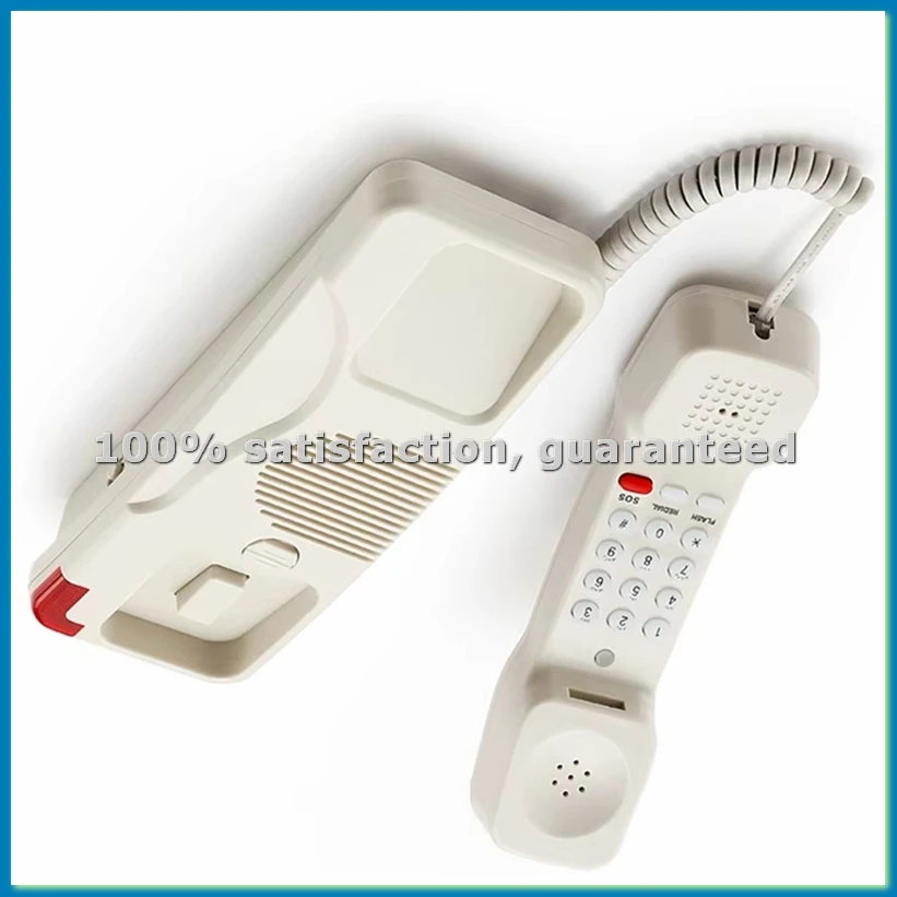 

Corded Phone Trimline with SOS Emergency Button,Adjustable Ringer Volume,Wall Mountable American Telephone White-A32R