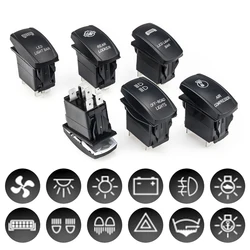 Barco do carro roqueiro toggle switch 12v 24v botão à prova d' água interruptor marinho 20a iluminado bar on off 5 pin para atv rv caminhão auto