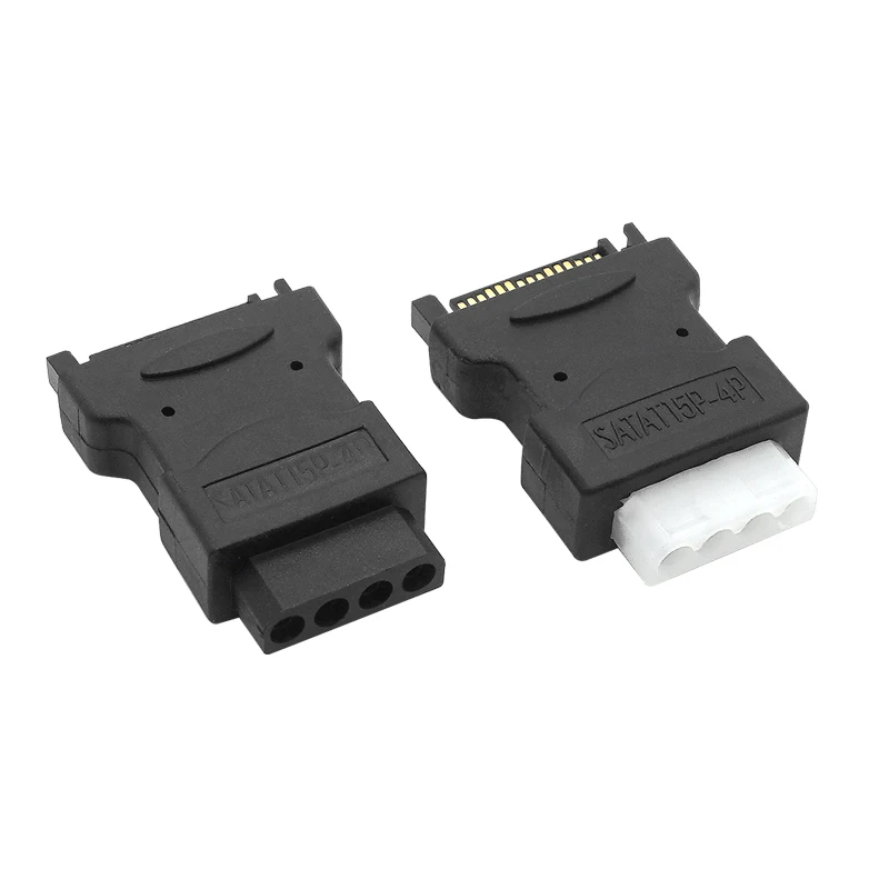 SATA 15 Pin Nam Đến 4 Pin Molex PC IDE Nữ Bộ Đổi Nguồn Điện Ổ Cứng Adapter