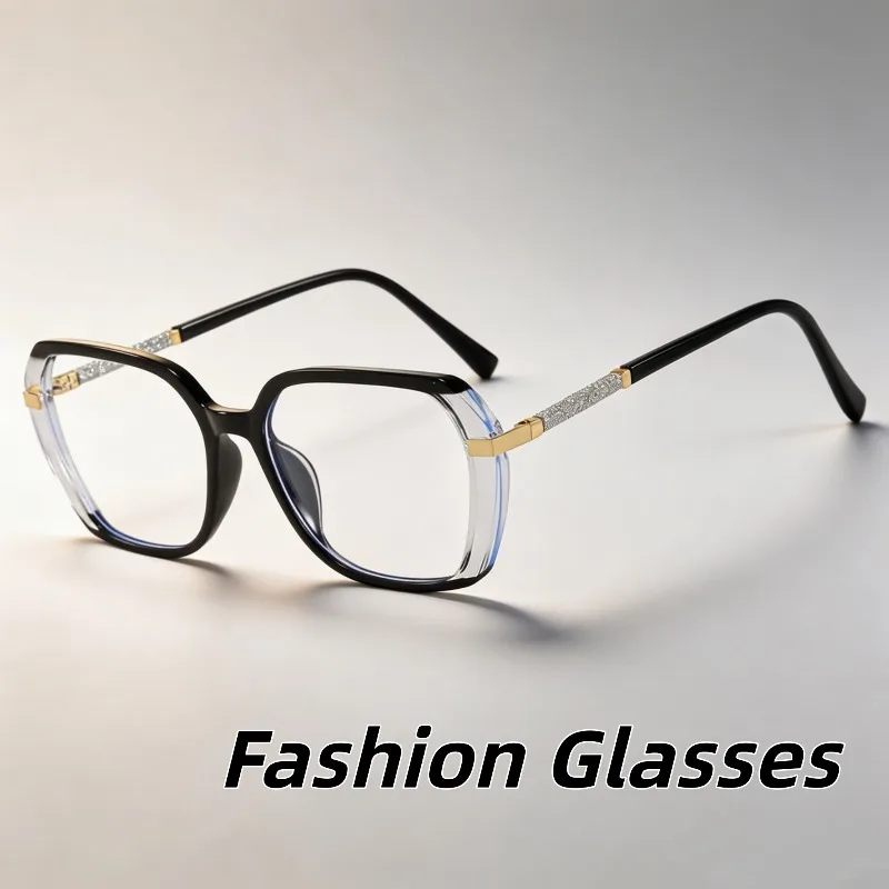 New Retro Square Frame High Quality Anti Blue Light Optical Glasses Lightweight Trendy Personalized Plain Eyewear for Women Men