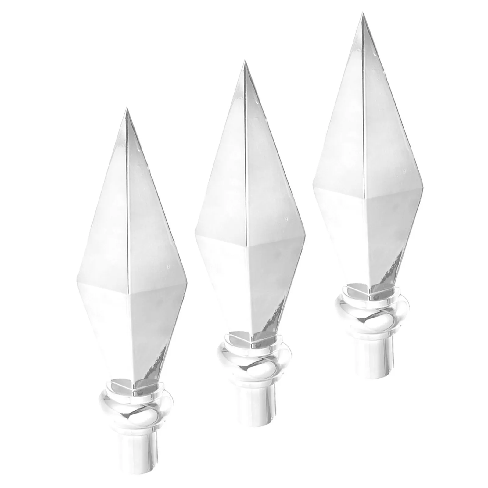 3Pcs Flagpole Spear Topper Aluminum Alloy Metal Flag Pole Head Replacement 11.4x3x2 Elegant Indoor Outdoor Ceremony Decoration