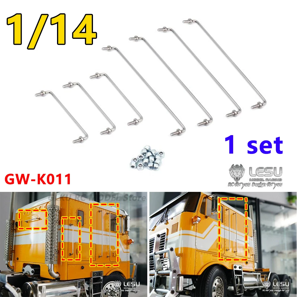 

LESU GW-K011 для Tamiya 1/14 RC американский трактор грузовик глобальный маршрут украшение кабины защитная планка металлические детали для обновления