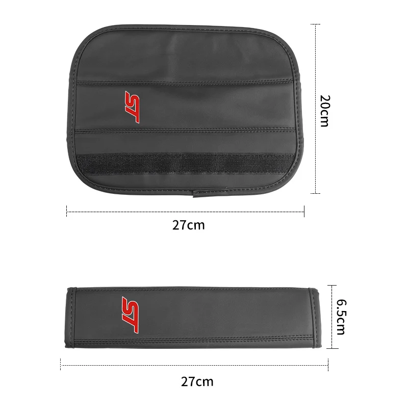 Car Seat Safety Belt Cover Soft PU Protector Shoulder Strap Pad For Ford S-MAX Kuga Mondeo Fusion KA Everest Escape ST Racing - view 6