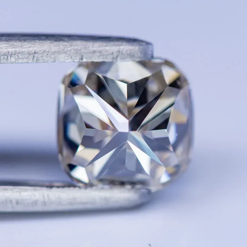 Moissanite Stone Primary Color Tea Yellow Cushion Cut Lab Grown Diamond For Diy Charms Jewel Making With GRA Certificate