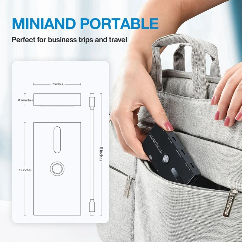 6 포트 USB C 분배기, PC, 노트북, 허브 허브 3.2 Gen2 4 포트 USB C 분배기용 USB C-USB C 허브