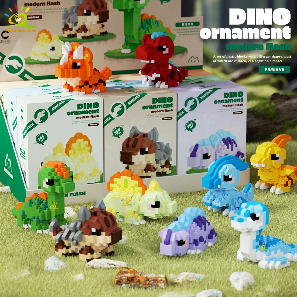 

HUIQIBAO MOC Parrot Bird Flower with Display Box Micro Building Block Mini Diamond Model Brick Toy for Children Desk Decor.