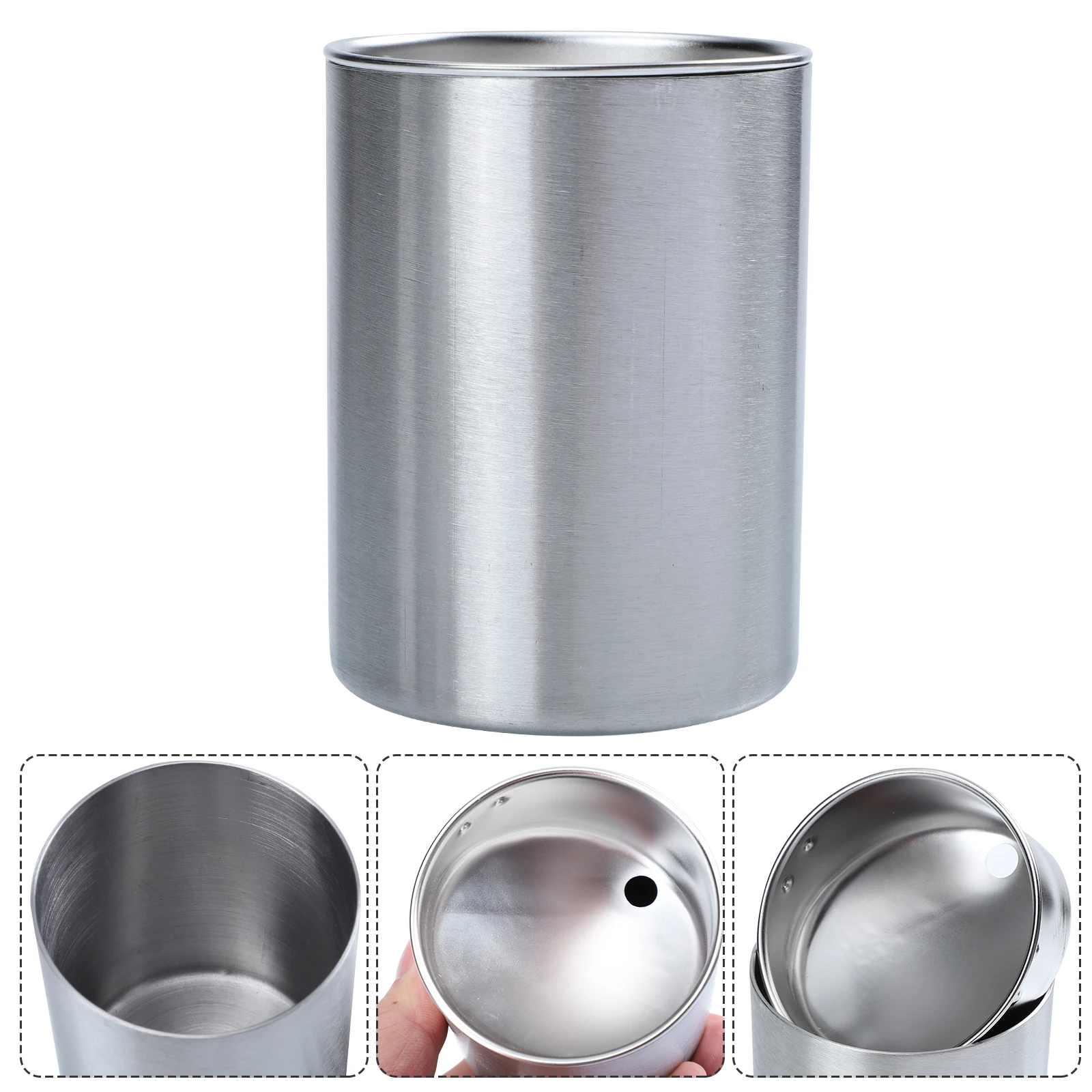 

Stainless Steel Car Ashtray Funnel Shaped Anti Flying Ash Cigarette Holder Home Office Cleanliness Solution Vehicle Accessories