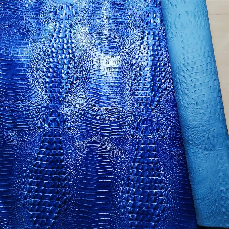 

1.1/1.3mm Blue Alligator Cowhide. First Layer Leather. Real Leather Fabric. Handmade DIY For Styling Bags. Full-Sheet Cutting