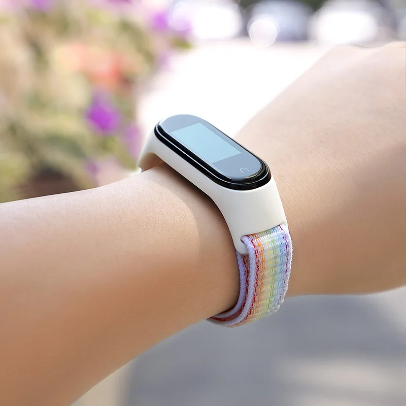 Nylon Strap For Xiaomi Mi Band 7 6 5 4 3 Bracelet Watchband Pulsera Correa Strap Miband 7 6 5 4 3 Bracelet Wristband Sport Loop