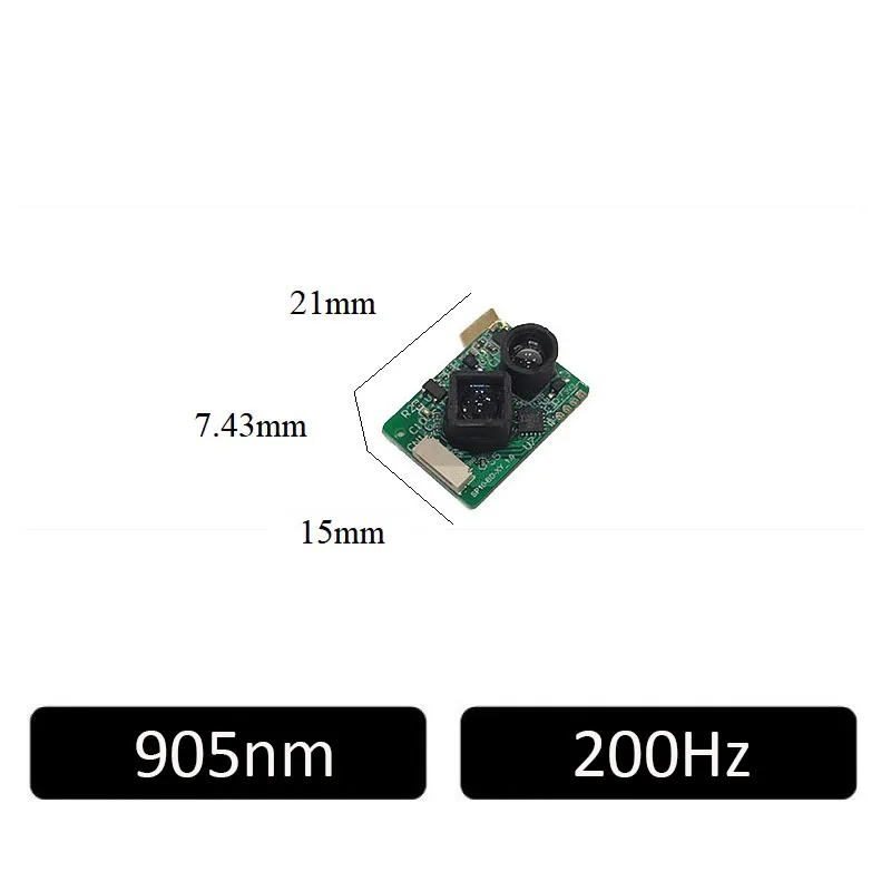 High Frequency Precision Laser Distance Sensor 20m Raspberry Dtof Rangefinder Module