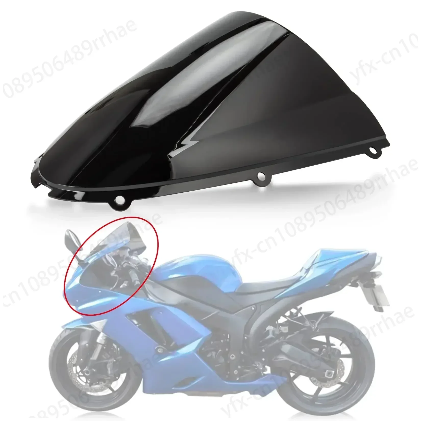 

Motorcycle Windshield Windscreen ZX6R 636 2005-2008 and for ZX10R 2006-2007