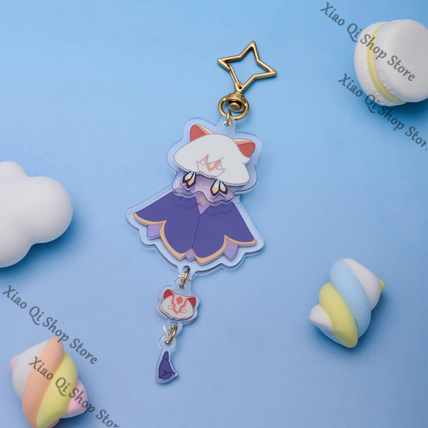 Genuine Sky: Children of the Light  Goods acrylic shakeable keychain - Weasel mask