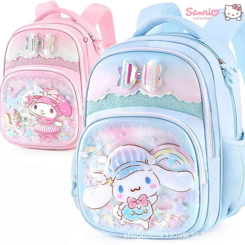 Sanrio Student School Bag Backpack Backpack Lightweight New Air Cushion Cartoon School Bag My Melody Kuromi Student Gift